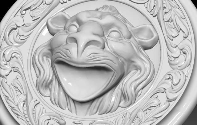 lion head animal 3D-Druckmodell .c4d .max .obj .3ds .fbx .stl .blend 
