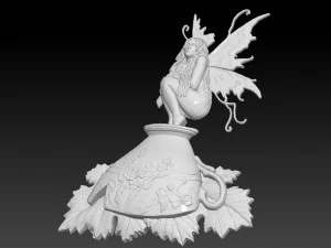 woman fairy girl on a mug 3d 3D Print Model