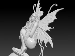 woman fairy girl on a mug 3d 3D Print Model
