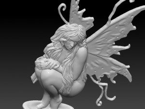 woman fairy girl on a mug 3d Model Cetak 3D