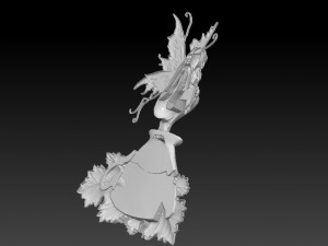 woman fairy girl on a mug 3d Model Cetak 3D
