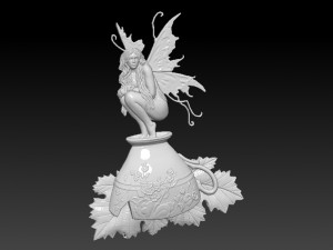 woman fairy girl on a mug 3d Model Cetak 3D