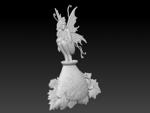 woman fairy girl on a mug 3d Model Cetak 3D