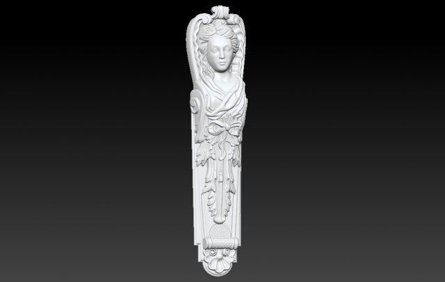 statue of a woman caryatid 3Dプリントモデル .c4d .max .obj .3ds .fbx .stl .blend 