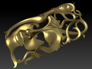 mask girl woman for cnc open model Modelo de impresión 3D
