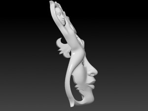 mask girl woman for cnc open model Modelo de impresión 3D