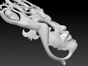 mask girl woman for cnc open model Modelo de impresión 3D