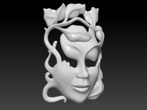 Mask girl woman 3D Print Model