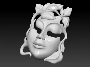 Mask girl woman 3D Print Model