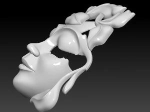 Mask girl woman 3D Print Model