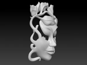 Mask girl woman 3D Print Model