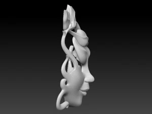 Mask girl woman 3D Print Model