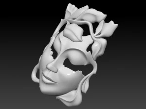 Mask girl woman 3D Print Model
