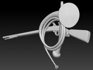 Rifle 3d 3D Model