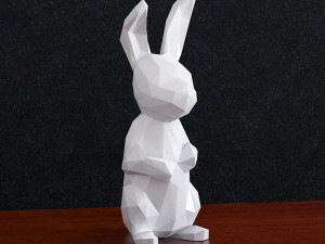 Low Poly rabbit 3D Print Models