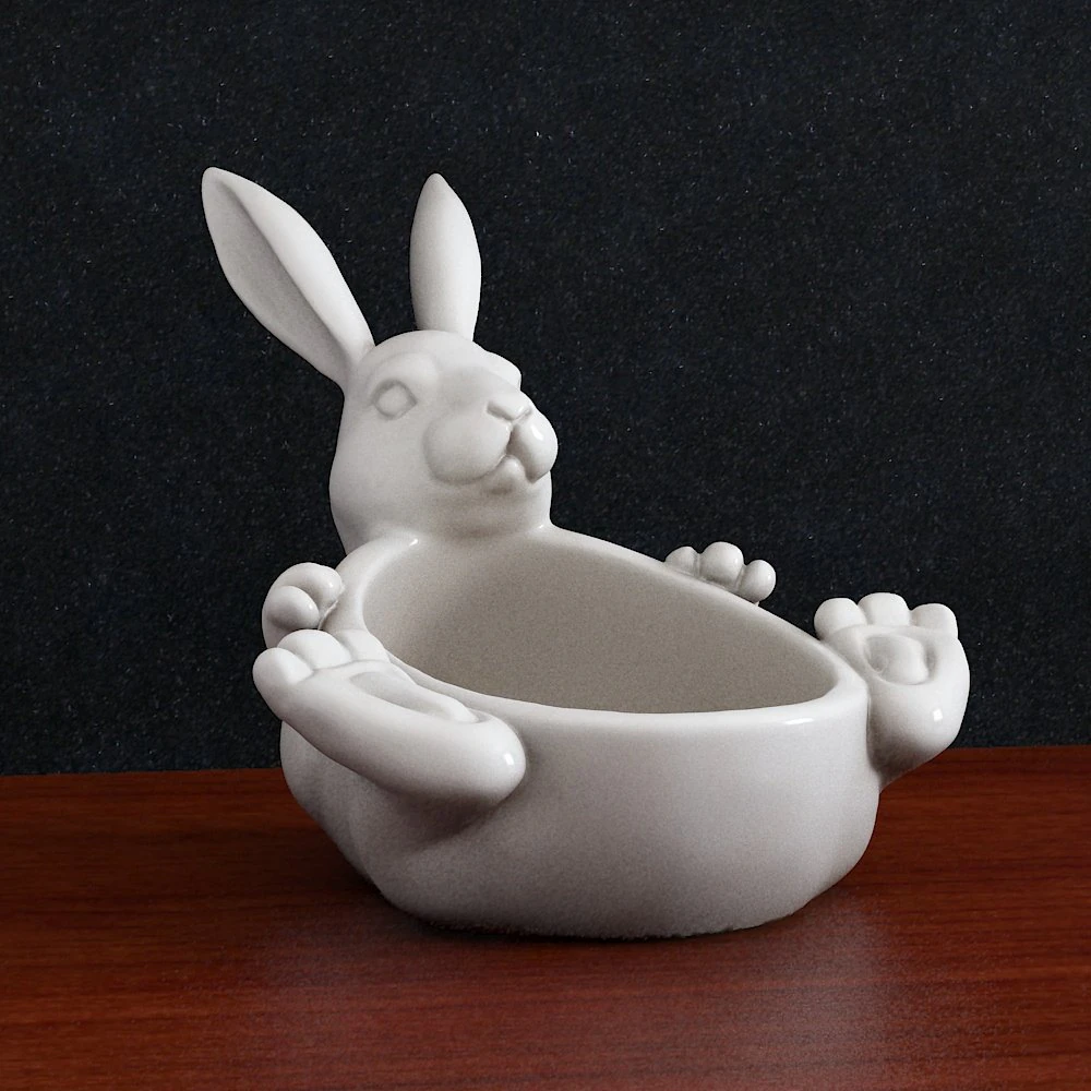 Easter bunny Eggs cup 3D Print Model .c4d .max .obj .3ds .fbx .stl .blend 