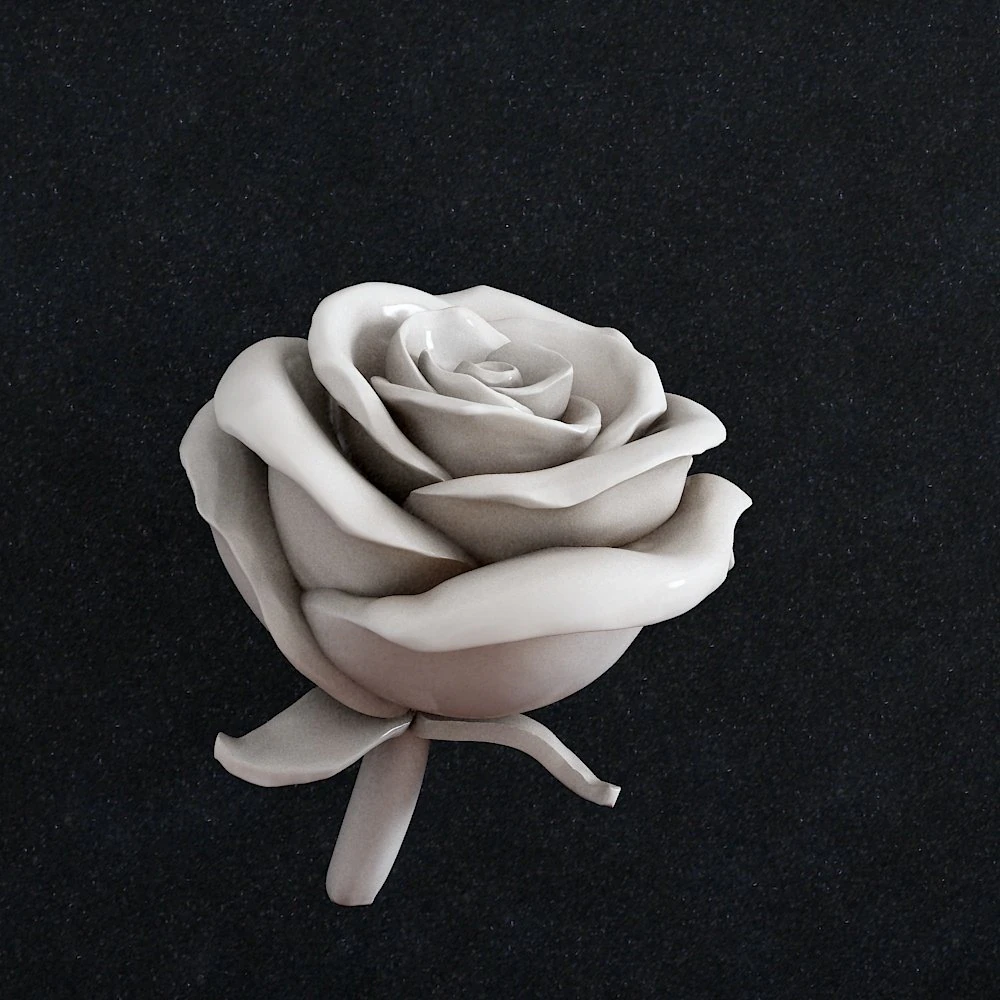 Flower rose pendant 3D Print Model .c4d .max .obj .3ds .fbx .stl .blend 