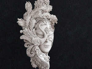 Mask girl Modello di stampa 3D