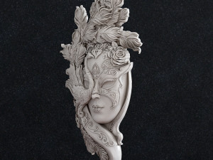 Mask girl Modello di stampa 3D