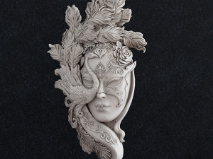 Mask girl Modello di stampa 3D