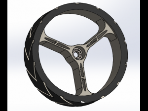 golf cart wheel 265 mm 3D Model