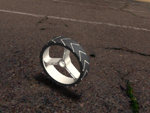 golf cart wheel 265 mm 3D Model