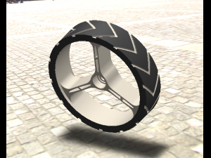 golf cart wheel 265 mm 3D Model