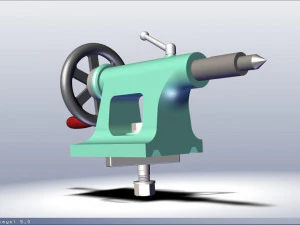 tailstock of lathe machine 3D Model