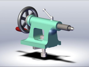 tailstock of lathe machine 3D Model