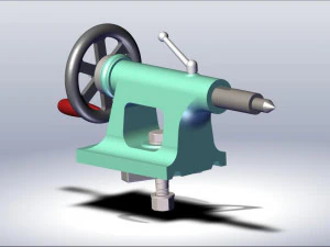 tailstock of lathe machine 3D Model