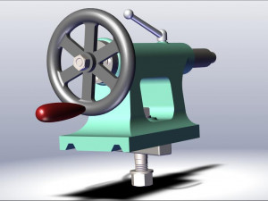 tailstock of lathe machine 3D Model