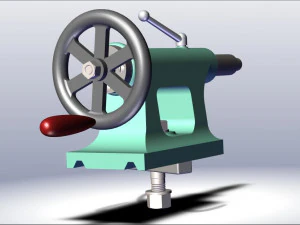 tailstock of lathe machine 3D Model