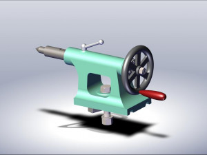 tailstock of lathe machine 3D Model