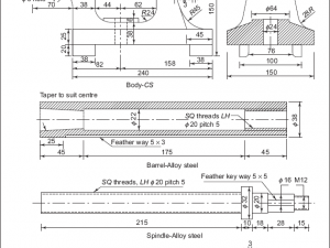 tailstock of lathe machine 3D Model