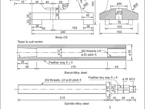 tailstock of lathe machine 3D Model