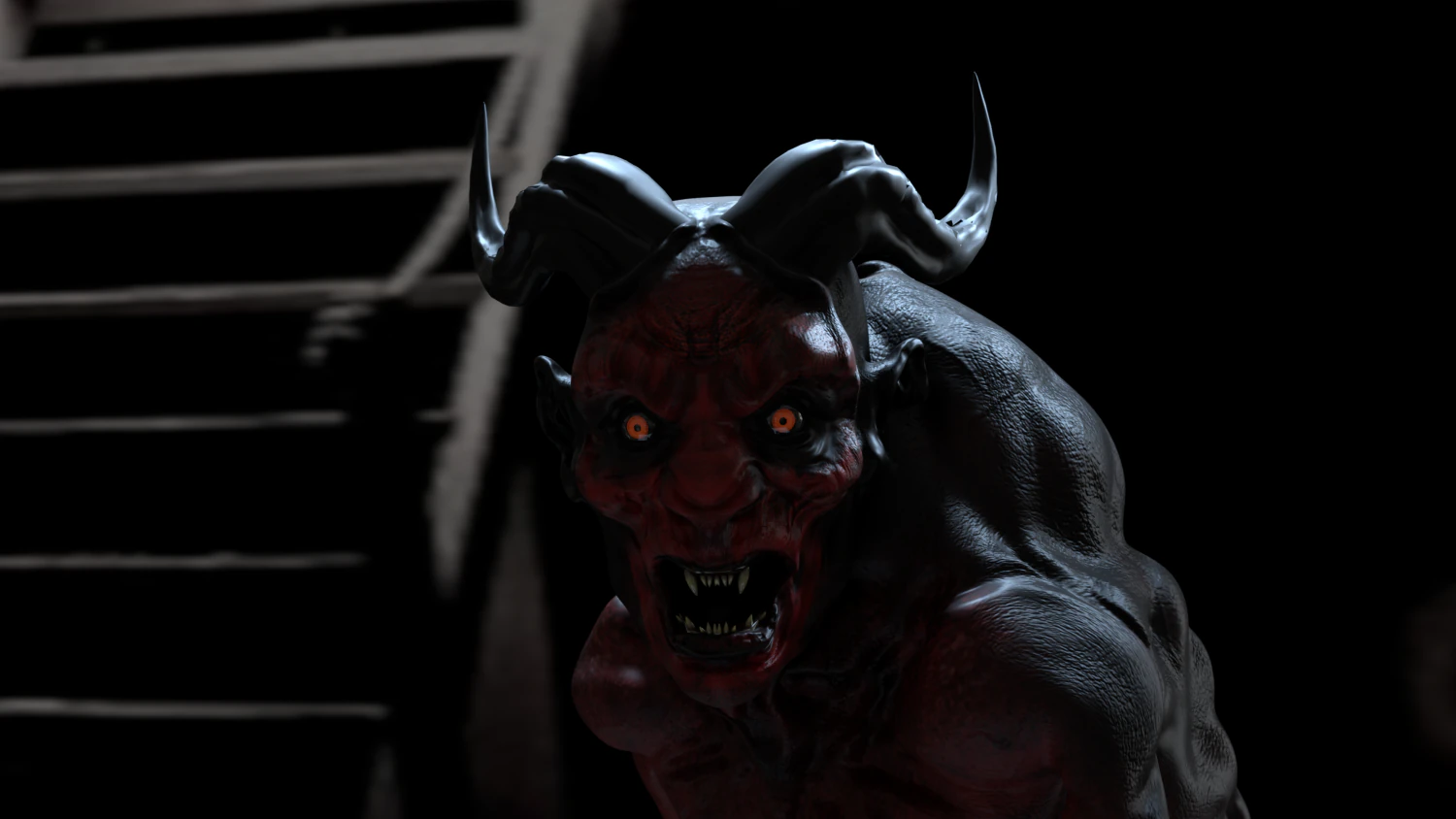 EXORCIST DEVIL 3D Model .c4d .max .obj .3ds .fbx .stl .blend