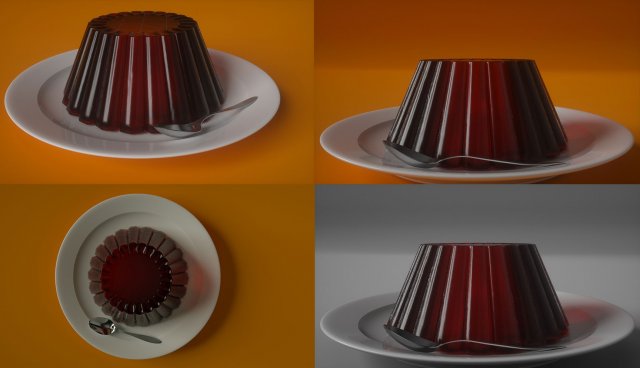 animated jelly 3D Model .c4d .max .obj .3ds .fbx .stl .blend 