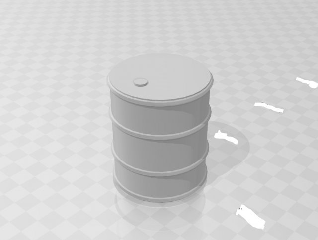 fuel barrel 3D Model .c4d .max .obj .3ds .fbx .stl .blend 