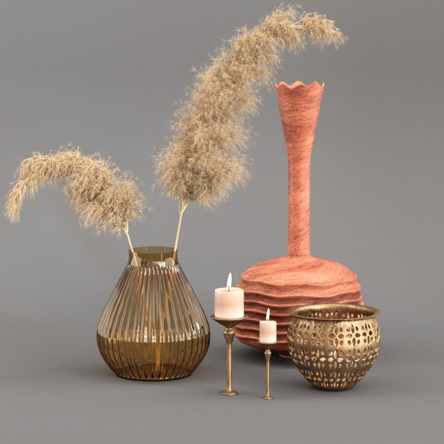 decorative set 3D Модель .c4d .max .obj .3ds .fbx .stl .blend 