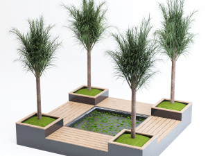 interior palm garden Model 3D