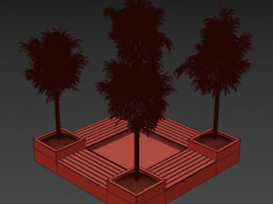 interior palm garden 3D Model