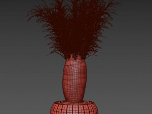 painted metal vase for palm 3D Model