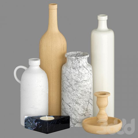 decorative set 3D Model .c4d .max .obj .3ds .fbx .stl .blend 