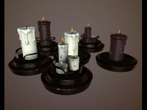 velas estilizadas Modelo 3D