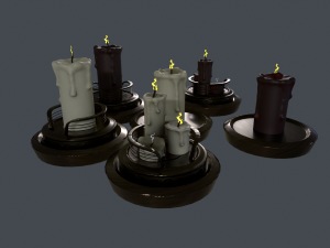 stylized candles 3Dモデル