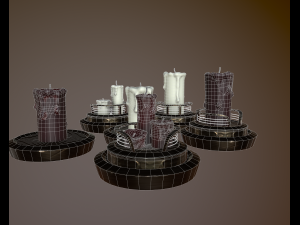 stylized candles 3Dモデル