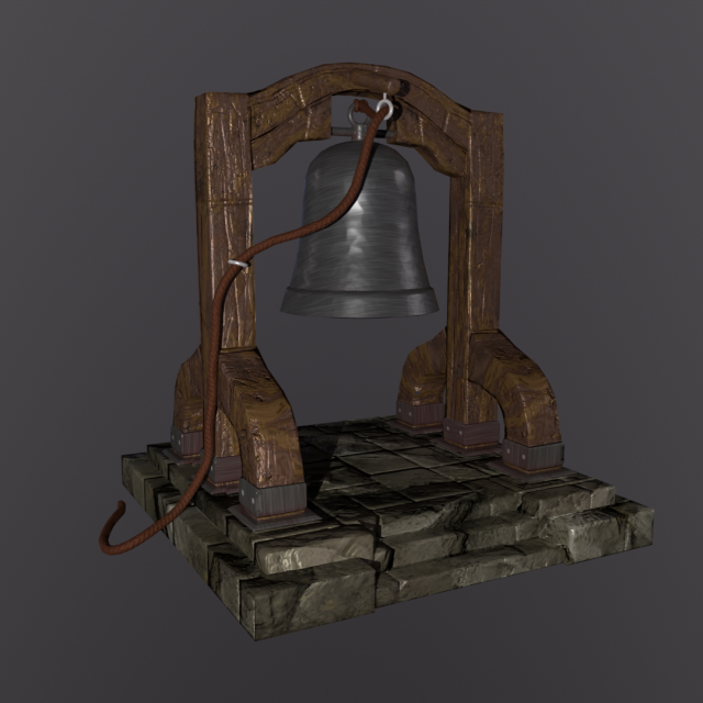 stylized bell Modelo 3D .c4d .max .obj .3ds .fbx .stl .blend 