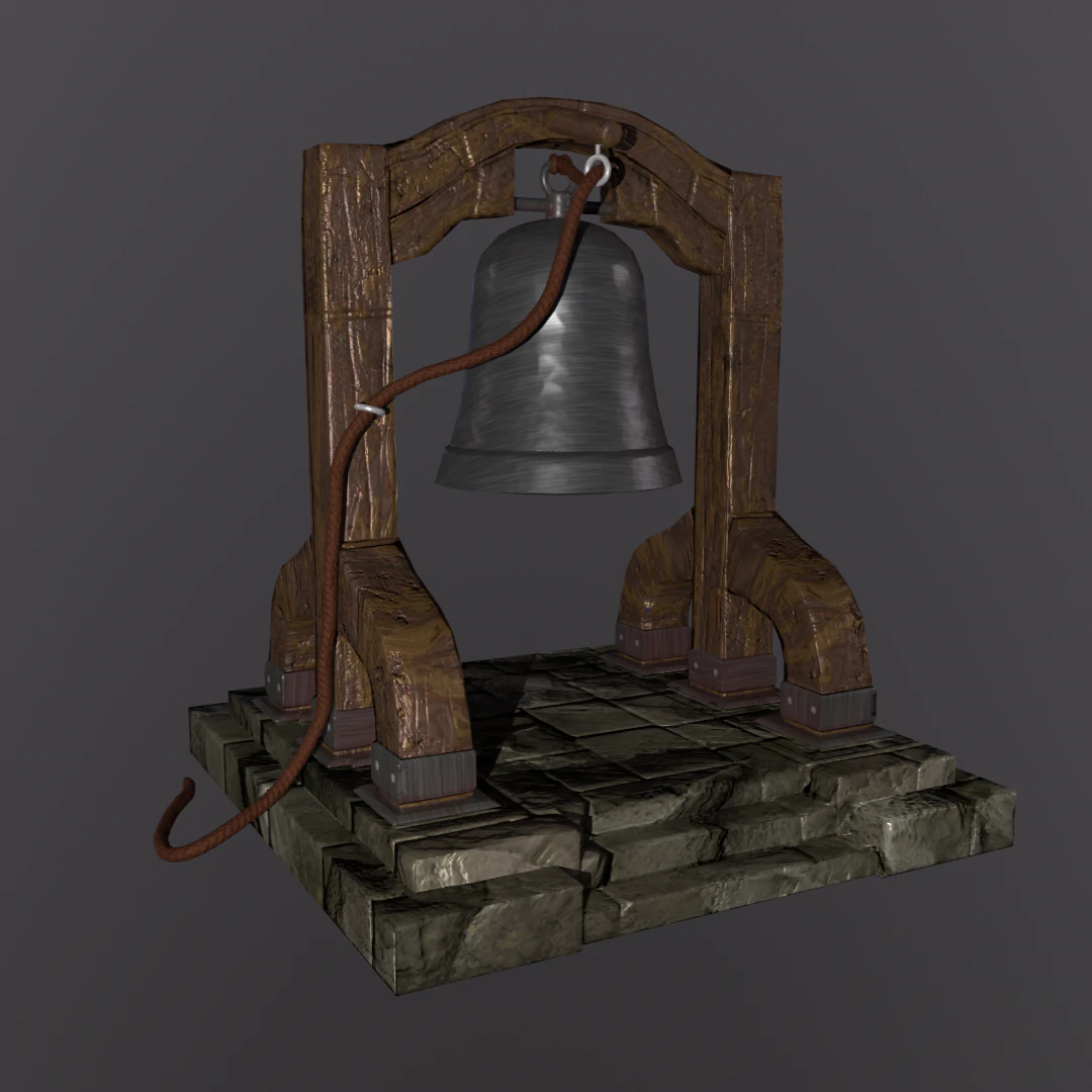 stylized bell 3D Model .c4d .max .obj .3ds .fbx .stl .blend 