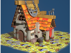stylized blacksmith workshop 3D Модель