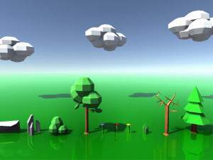 lowpoly vegetation pack multiple seasons 3Dモデル